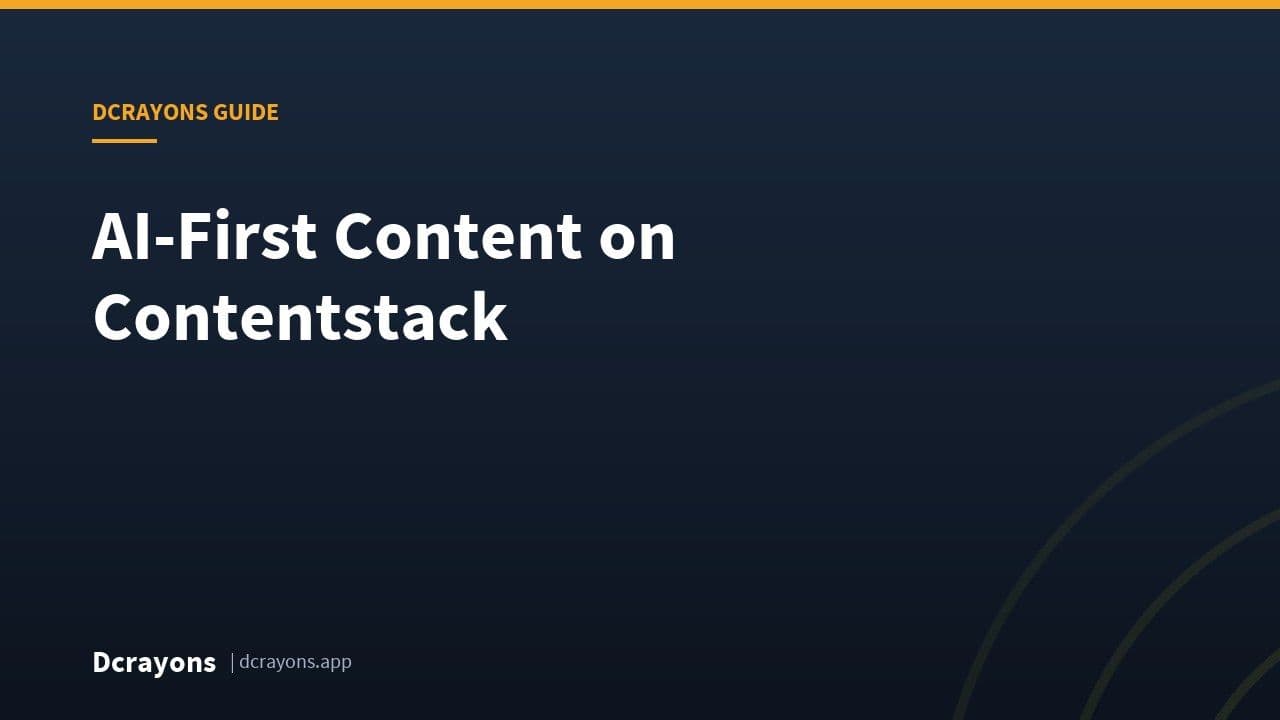 AI-First Content on Contentstack
