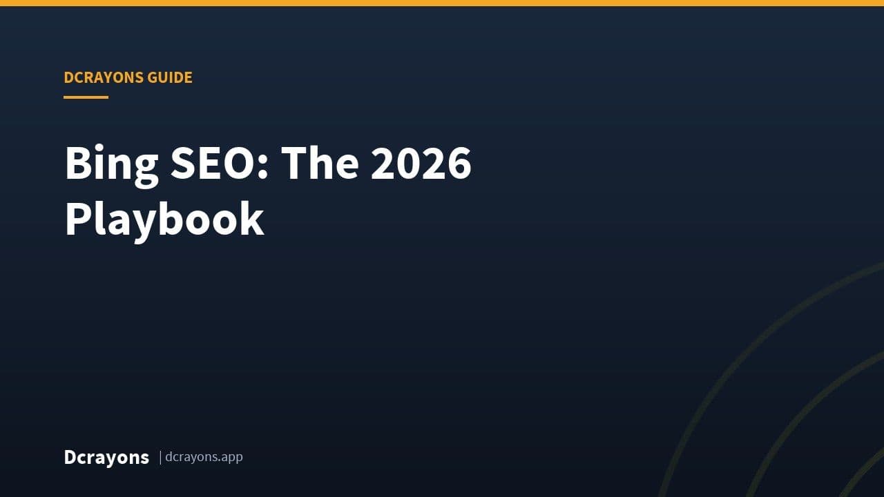Bing SEO: The 2026 Playbook