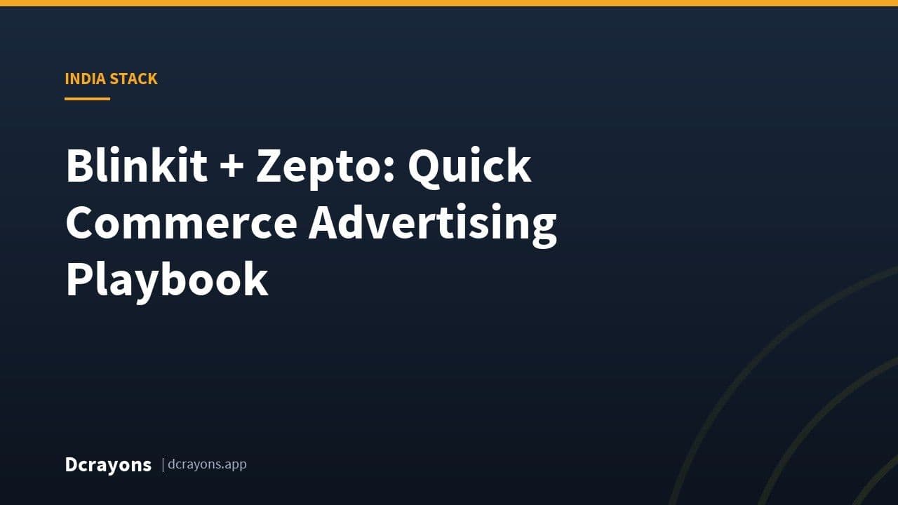 Blinkit + Zepto: Quick Commerce Advertising Playbook