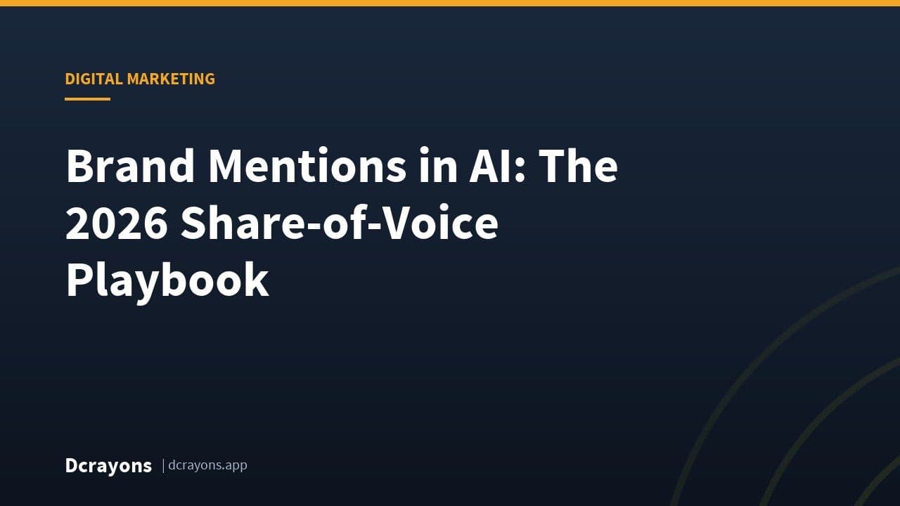 Brand Mentions in AI: The 2026 Share-of-Voice Playbook