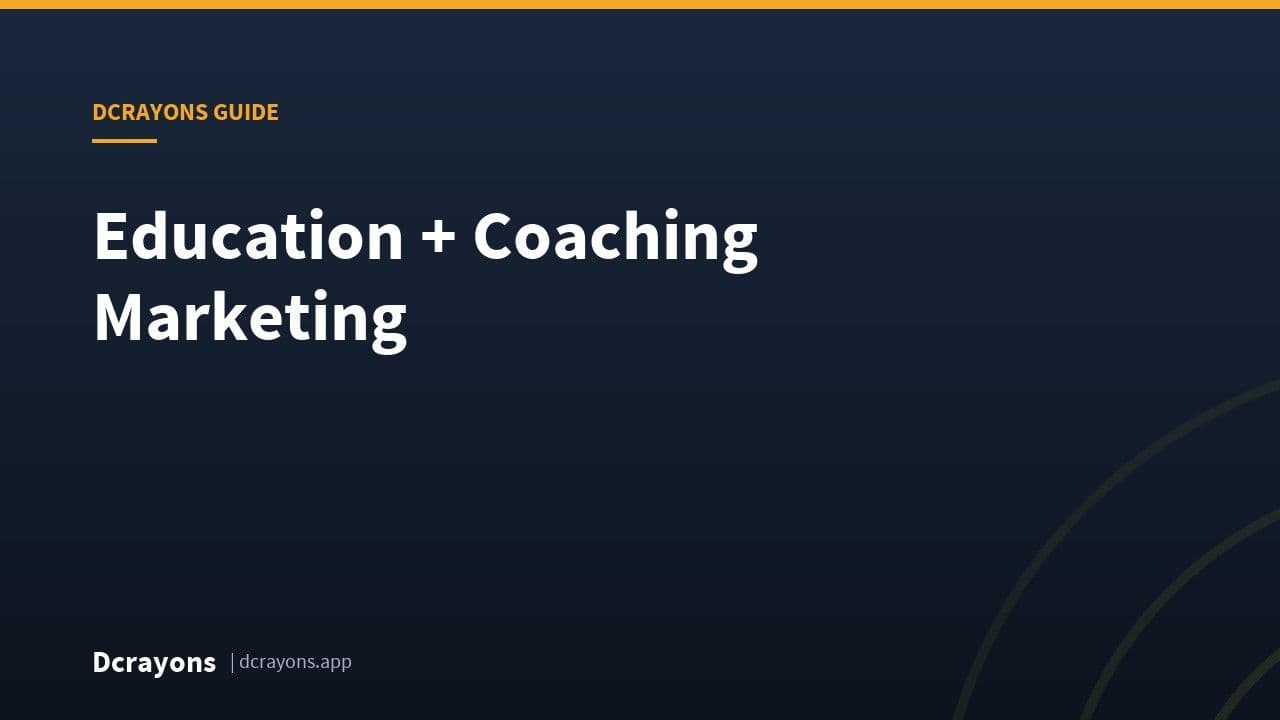 Education + Coaching Marketing