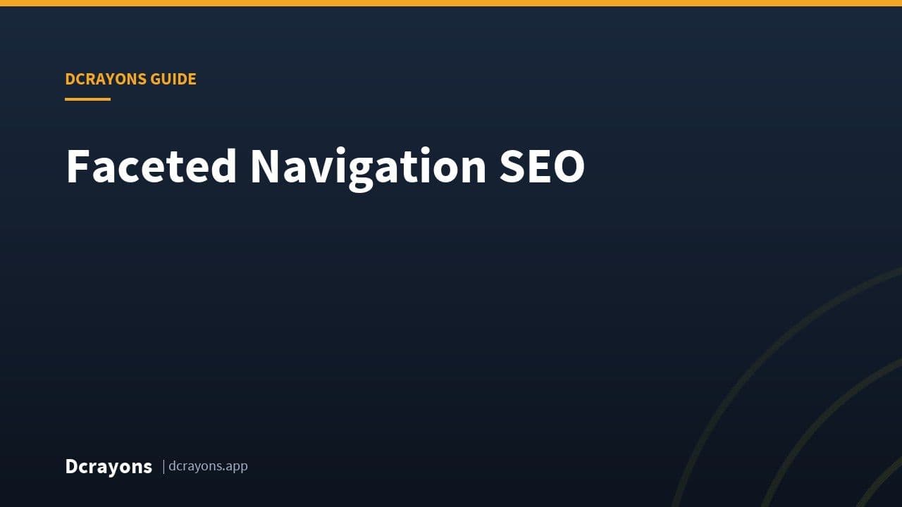 Faceted Navigation SEO