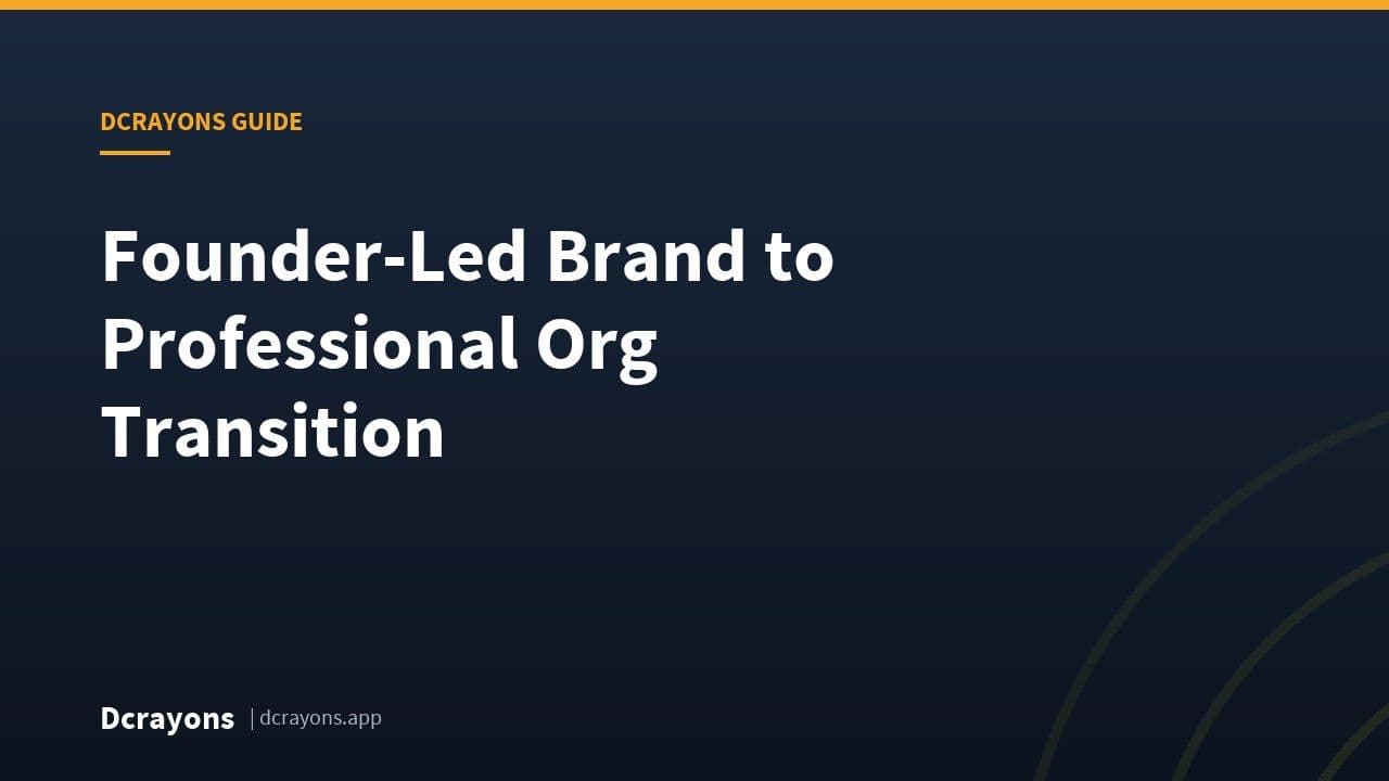 Founder-Led Brand to Professional Org Transition