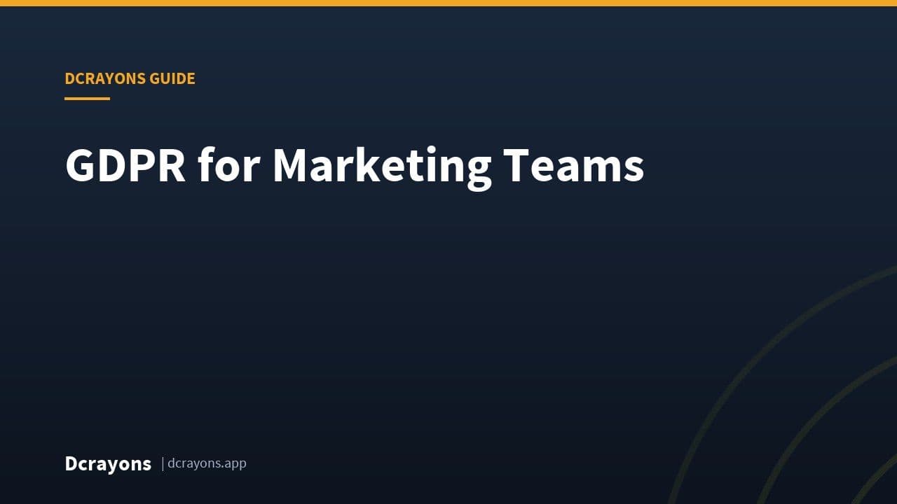 GDPR for Marketing Teams
