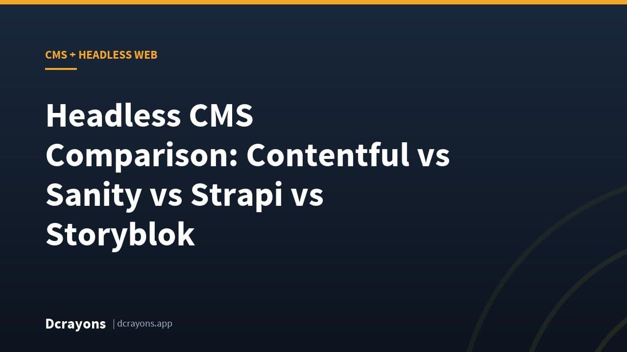 Headless CMS Comparison: Contentful vs Sanity vs Strapi vs Storyblok