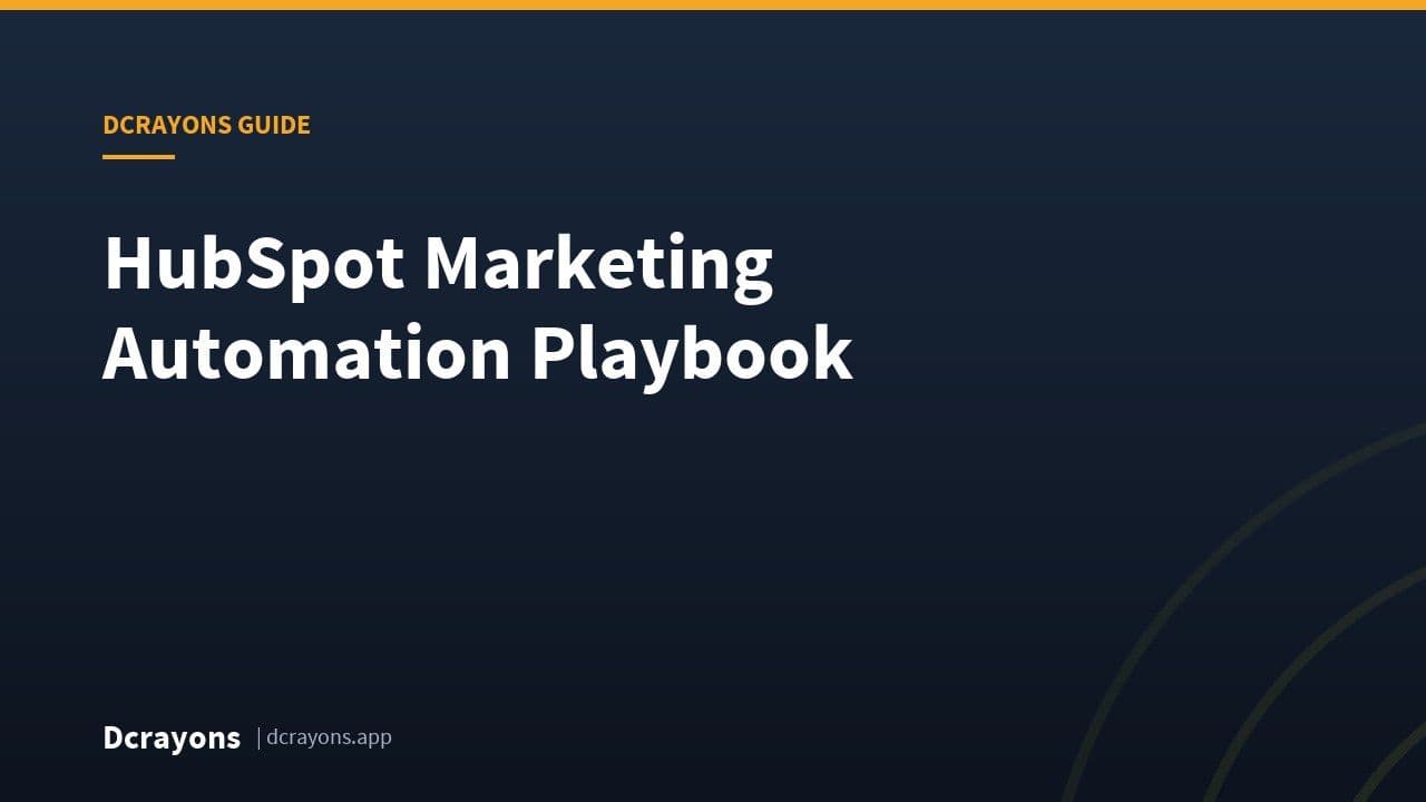 HubSpot Marketing Automation Playbook