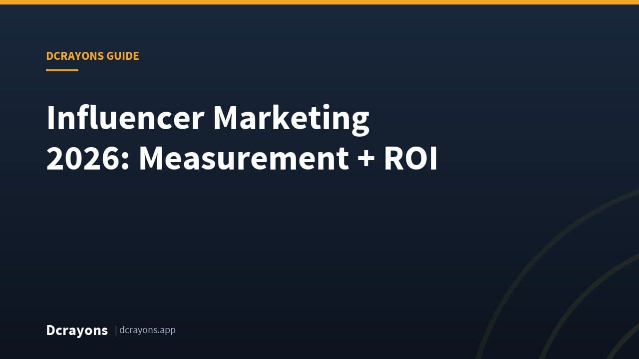 Influencer Marketing 2026: Measurement + ROI