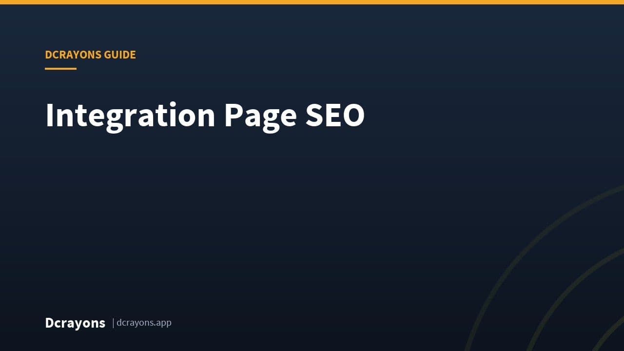 Integration Page SEO