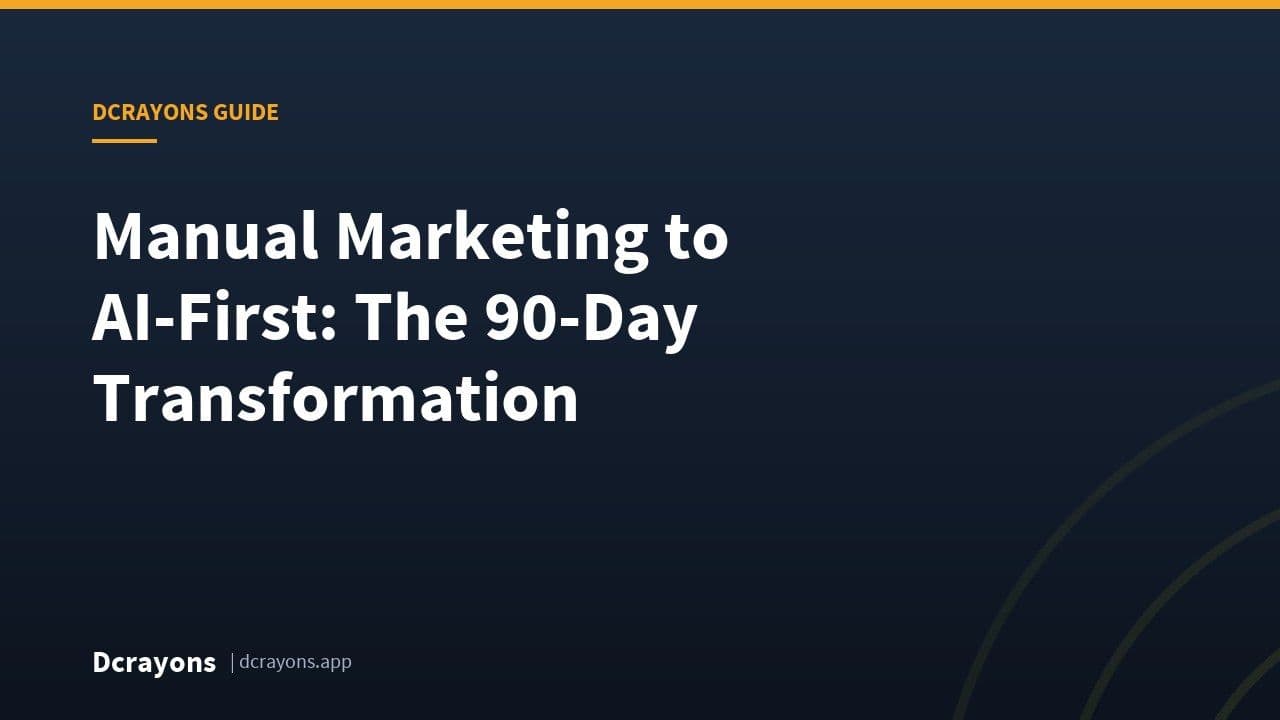 Manual Marketing to AI-First: The 90-Day Transformation