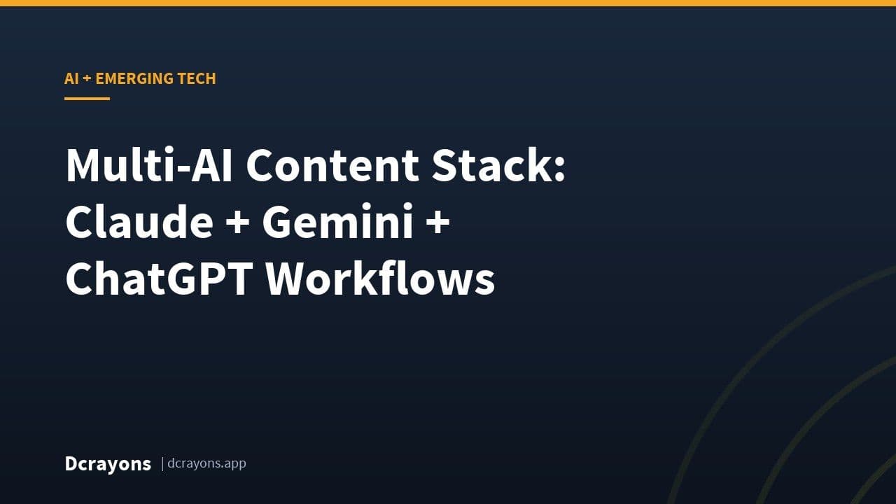 Multi-AI Content Stack: Claude + Gemini + ChatGPT Workflows
