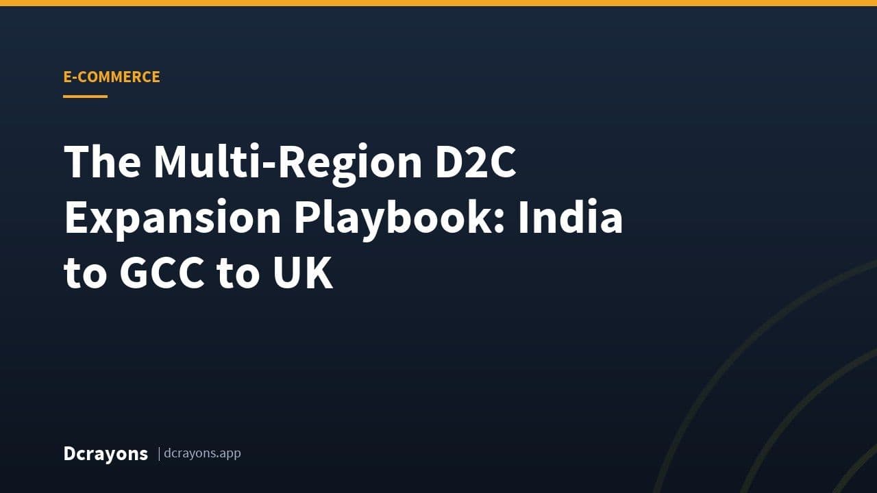 The Multi-Region D2C Expansion Playbook: India to GCC to UK
