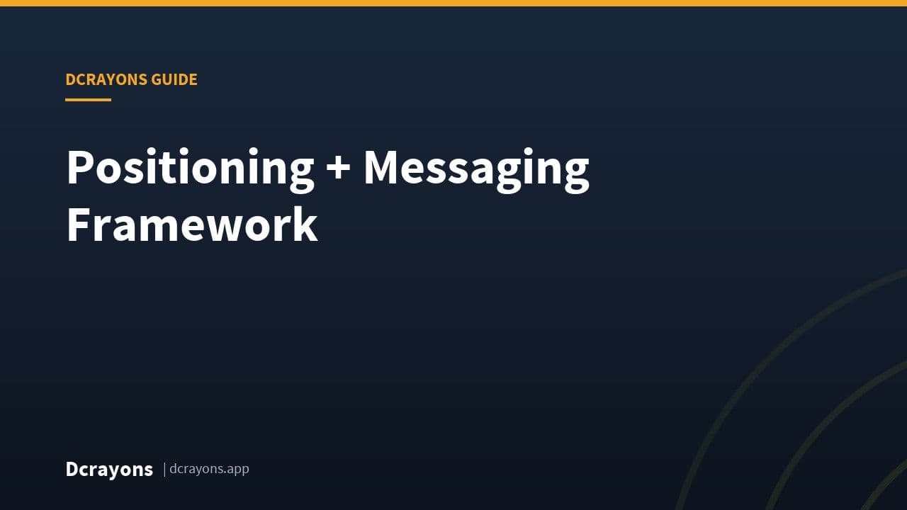 Positioning + Messaging Framework