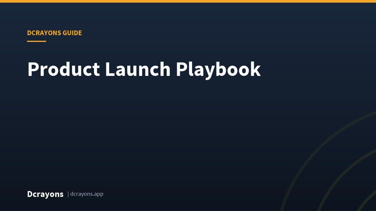 Product Launch Playbook