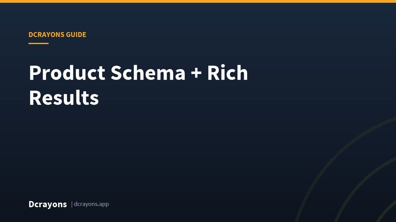 Product Schema + Rich Results