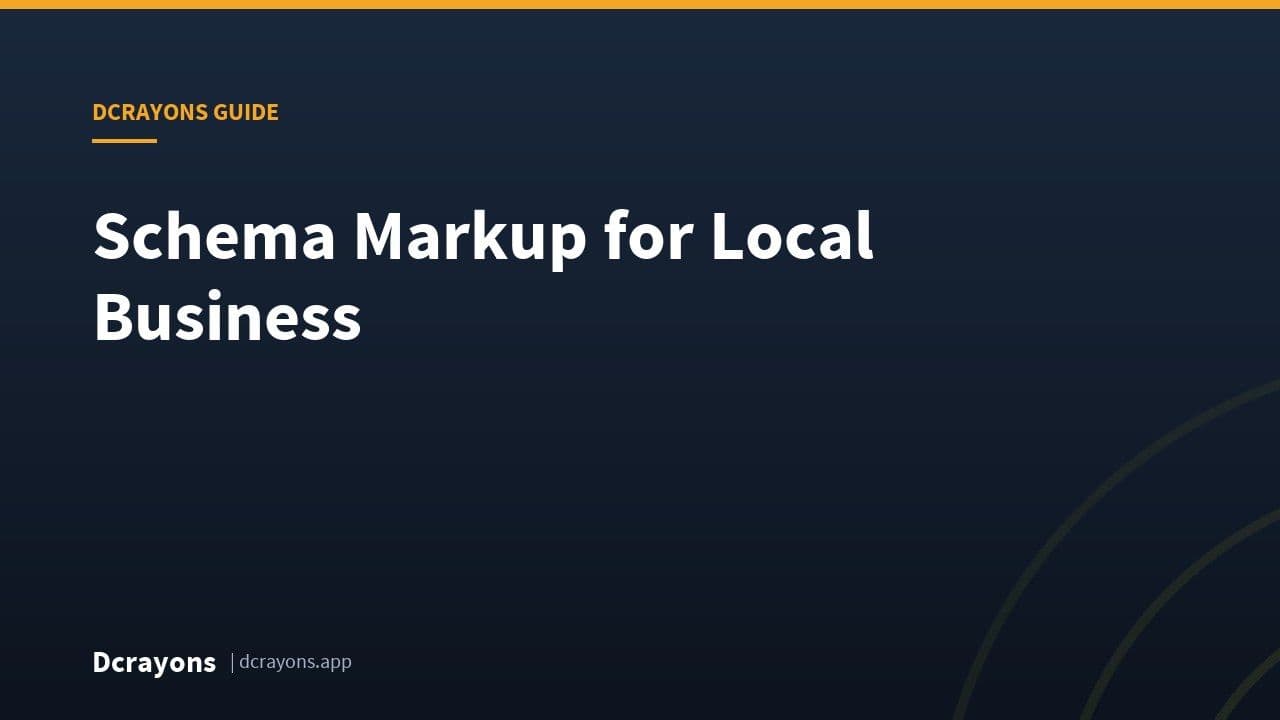 Schema Markup for Local Business