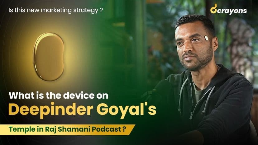 What is the device on Deepinder Goyal's temple in raj shamani podcast? Is this the marketing strategy of new Brain-monitoring product explained