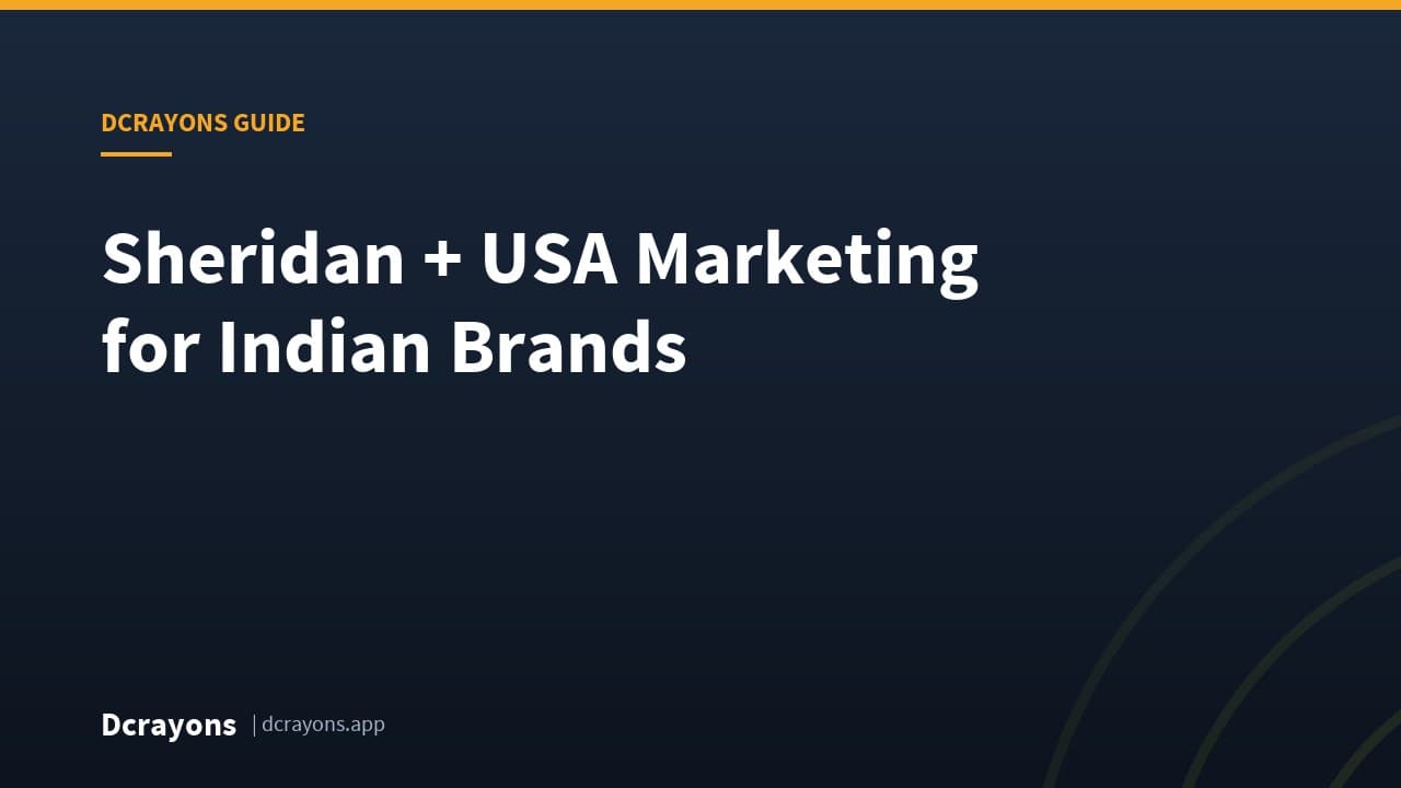Sheridan + USA Marketing for Indian Brands