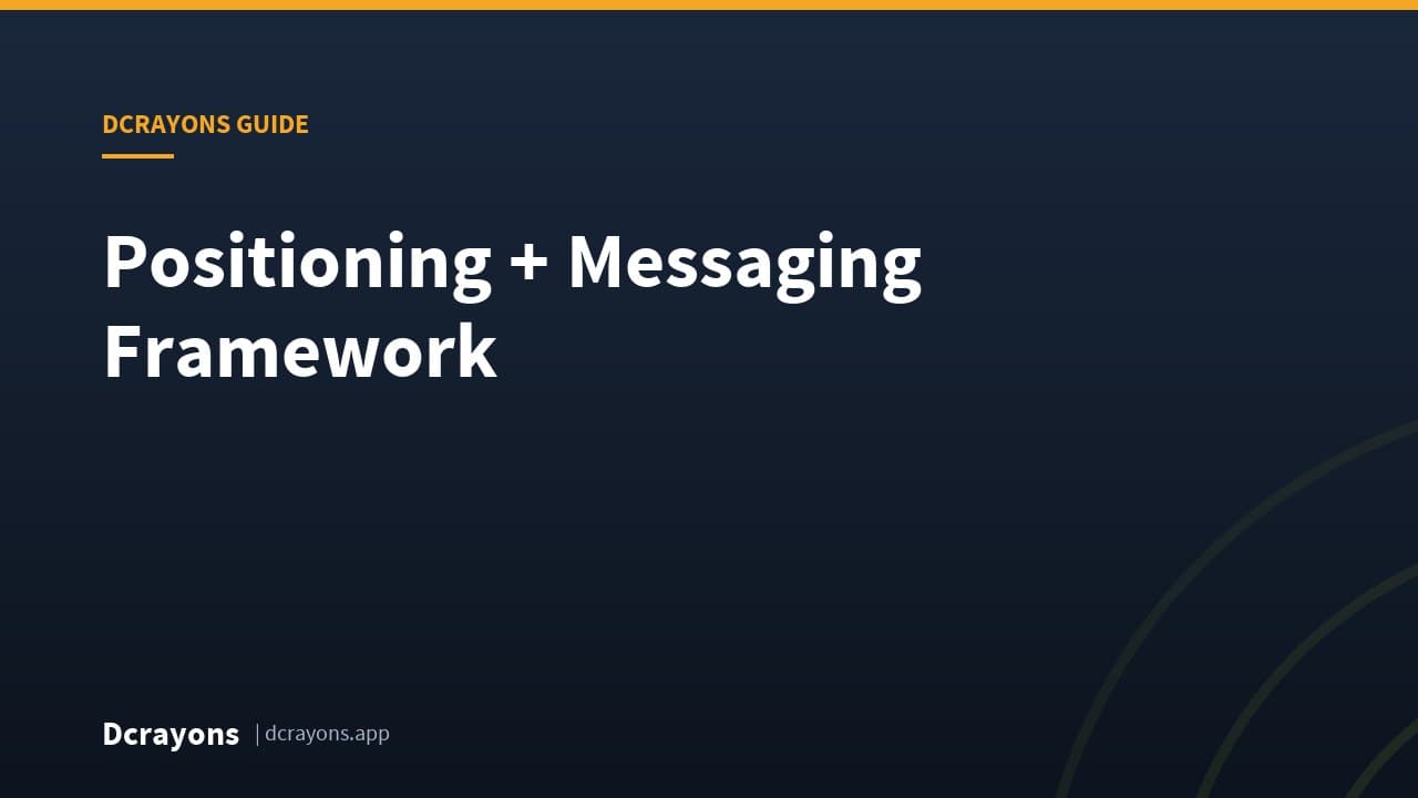 Positioning + Messaging Framework