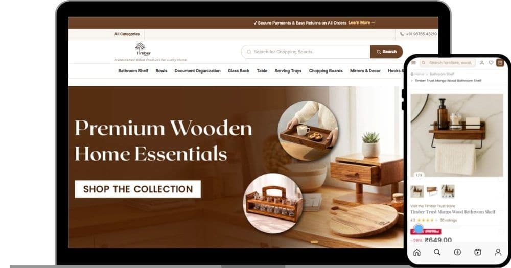 The Timber Trust: Wooden Homeware Store Moved from Shopify to Laravel